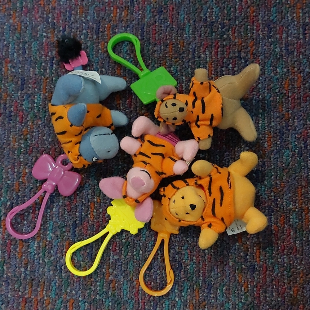 Vintage • Collectable • Set of 4 • McDonald's 'The Tigger Movie' Clip-on Charm